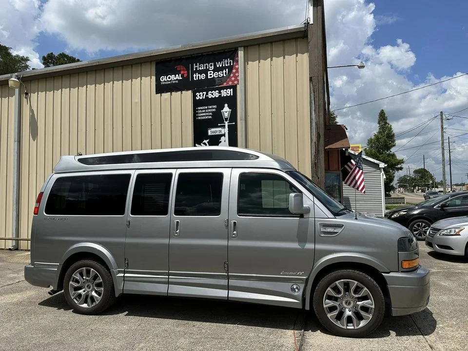 Tinted conversion van at DAT TINT THO, New Iberia LA